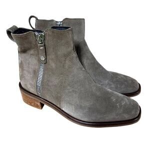Aquatalia Colbie Water Resistant Suede Bootie Tan Women's Sz 6.5 EUC